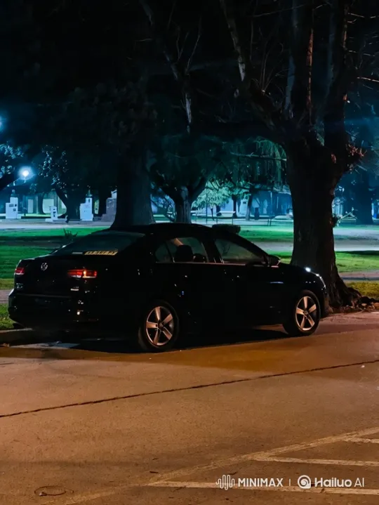 Black Sedan Lowering with Air Suspension at Night – AI Generated Video | Hailuo AI