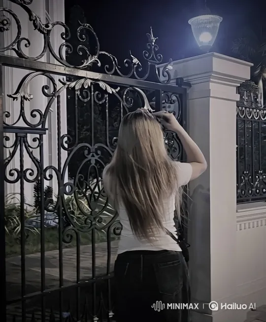 Woman at Gate to Grand Estate: A Journey to Space – AI Generated Video | Hailuo AI