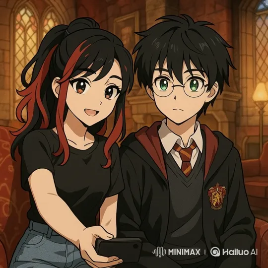 Girl Vlogging with Harry Potter in Castle Setting – AI Generated Video | Hailuo AI