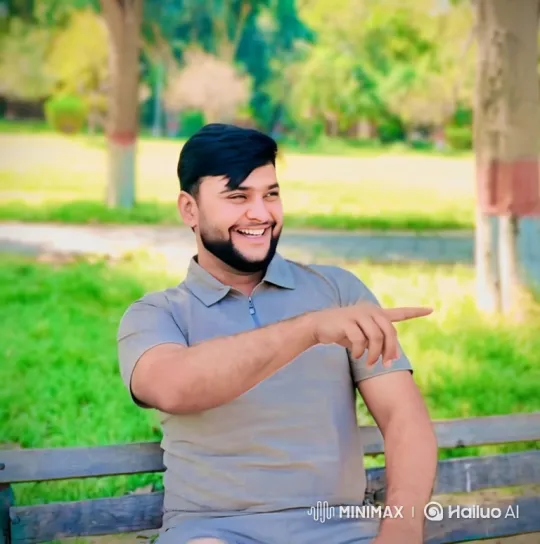 Joyful Man Enjoying Golden Hour in Park – AI Generated Video | Hailuo AI