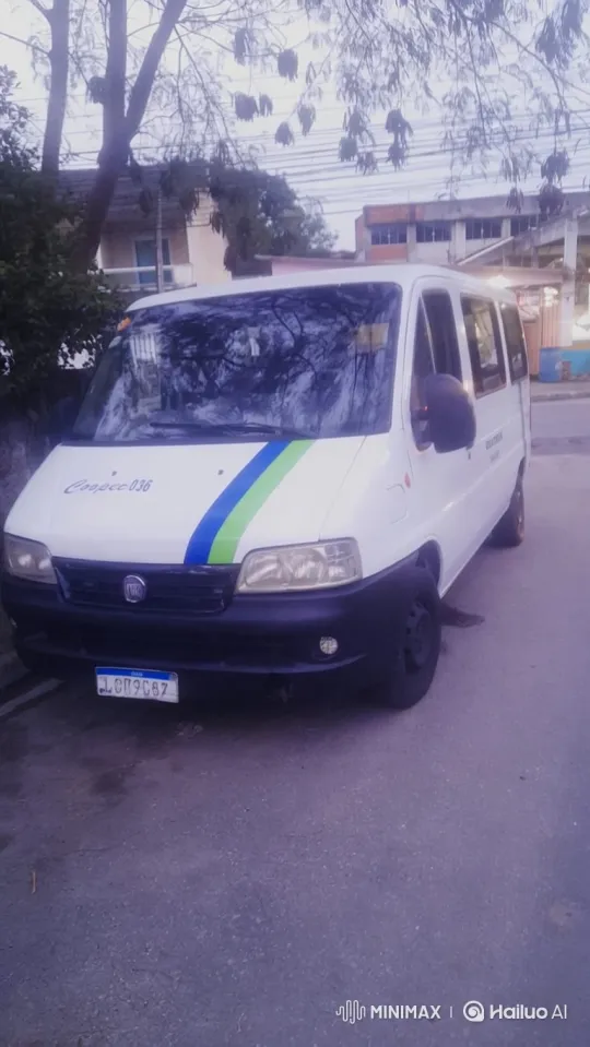 White Fiat Van Simulates Air Suspension Lowering – AI Generated Video | Hailuo AI
