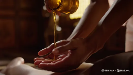 Traditional Javanese Herbal Massage Oil Application – AI Generated Video | Hailuo AI
