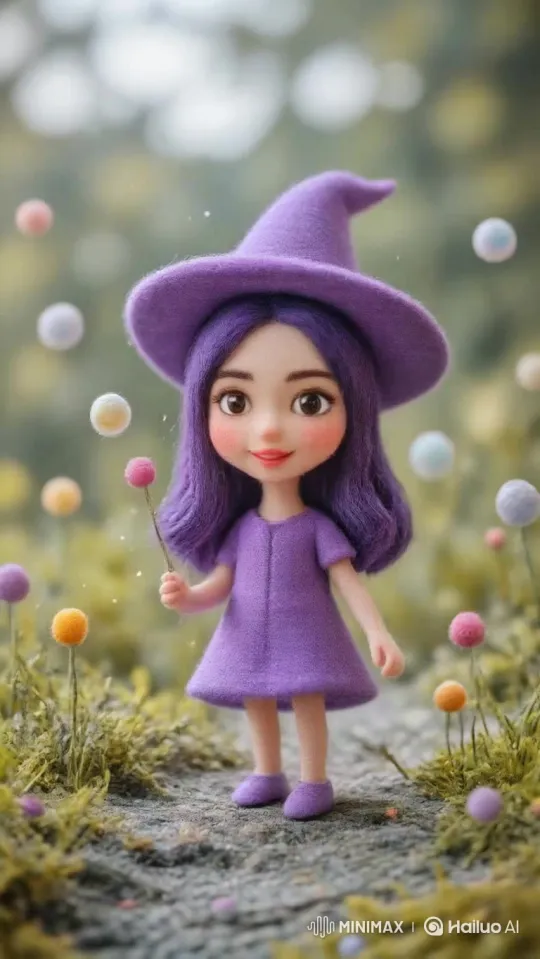 Creating a Lovely Little Witch Toy – AI Generated Video | Hailuo AI