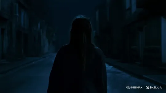 Horror Movie Scene: Woman's Terrifying Scream on Empty Street – AI Generated Video | Hailuo AI