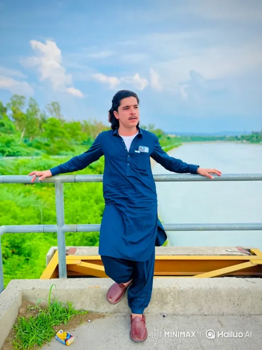 Young Couple Shares Quiet Moment on Bridge at Golden Hour – AI Generated Video | Hailuo AI