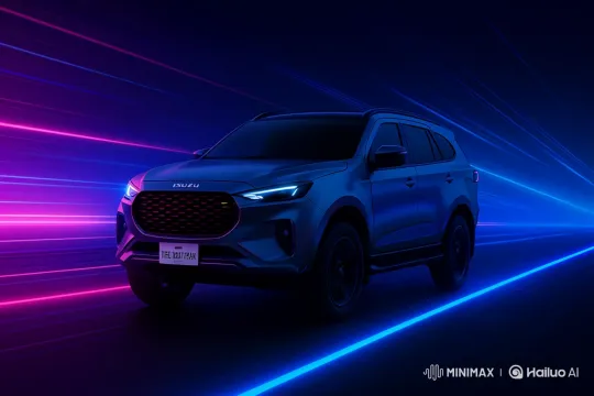 ISUZU MU-X Conquers Volcanic Canyon in Dramatic Video – AI Generated Video | Hailuo AI