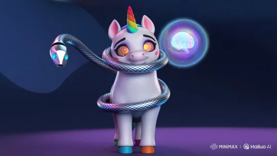 Craftycorn Hypnotized by Metallic Snake Robot – AI Generated Video | Hailuo AI