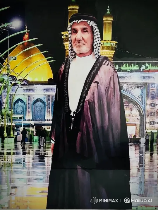 Elderly Man Reflects in Front of Illuminated Mosque at Night – AI Generated Video | Hailuo AI