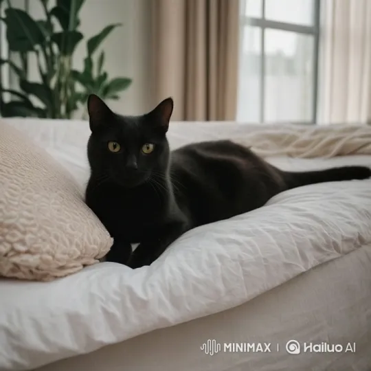 Cat to Woman Transformation in Halloween Decor – AI Generated Video | Hailuo AI
