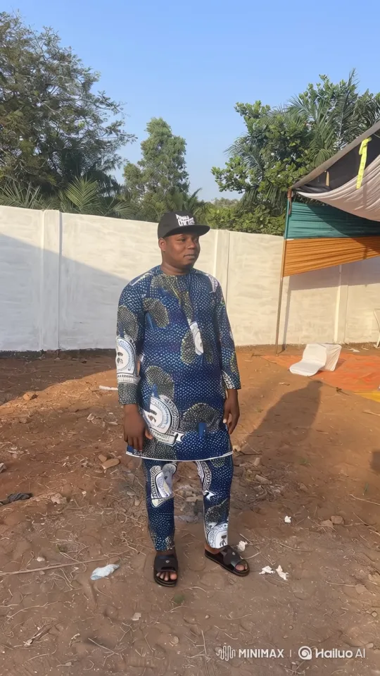 Man in Patterned Outfit Enters Modern Sedan, Drives Away – AI Generated Video | Hailuo AI