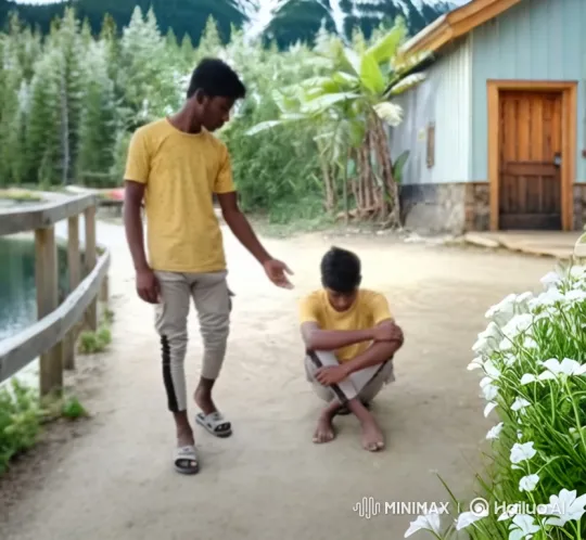 Young Man Transforms from Humble to Luxurious in Scenic Setting – AI Generated Video | Hailuo AI