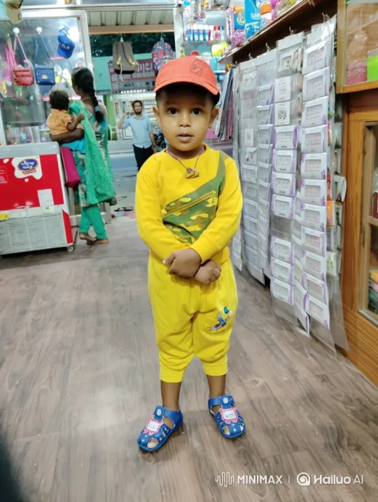 Boy in Yellow Jumpsuit Creates Floral Path in Shop – AI Generated Video | Hailuo AI