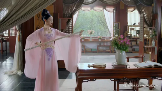 Elegant Lady Practicing Martial Arts in Decorative Room – AI Generated Video | Hailuo AI