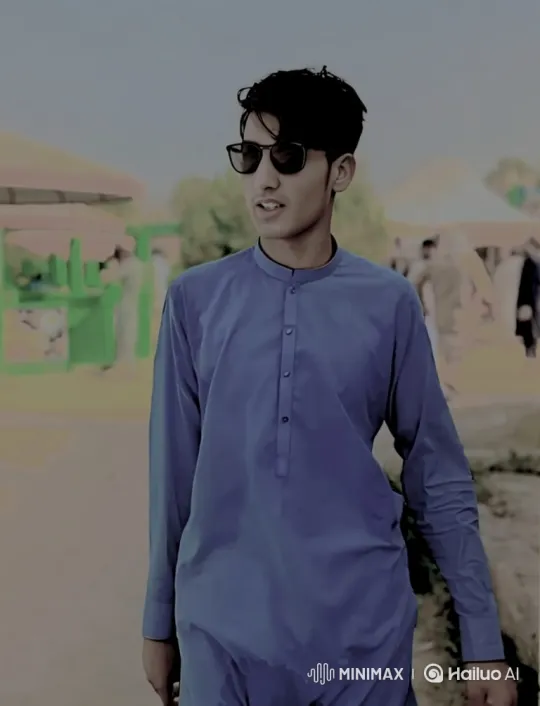 Young Man in Blue Clothing Walking Through Park – AI Generated Video | Hailuo AI