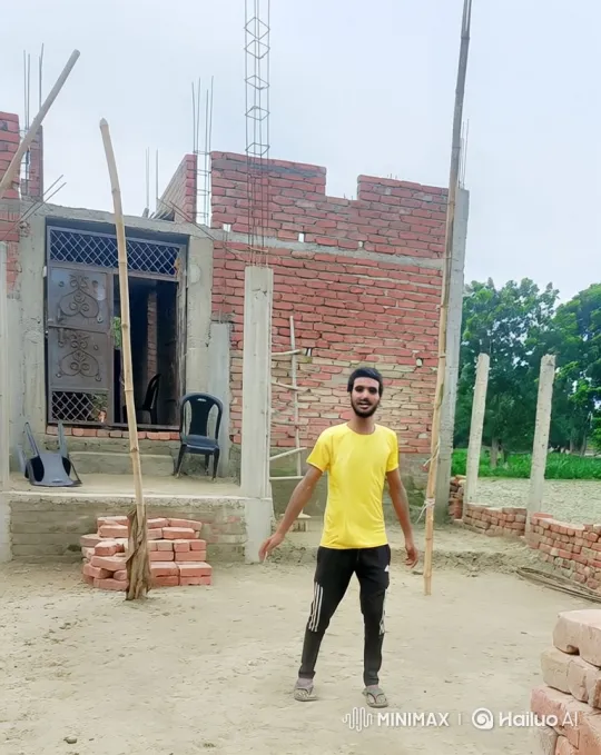 Young Man Pilots 'MINIMAXROO' Helicopter at Construction Site – AI Generated Video | Hailuo AI