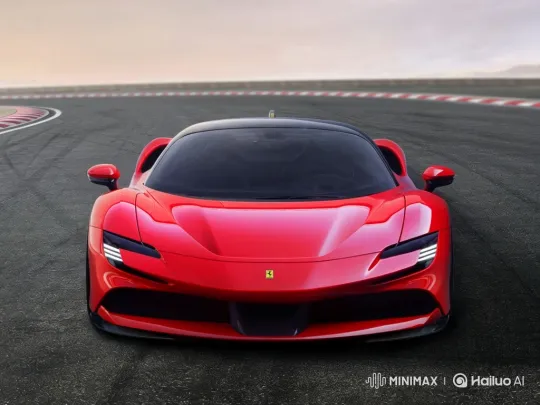 Immersive Experience of Entering and Starting a Ferrari – AI Generated Video | Hailuo AI