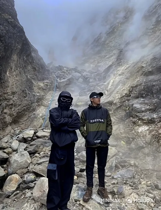 Two Stand on Mountain Peak, Earth Revealed from Space – AI Generated Video | Hailuo AI