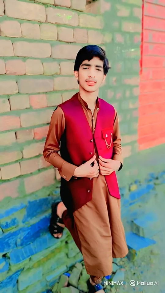 Young Man in Brown Attire Poses with Dynamic Camera Movement – AI Generated Video | Hailuo AI