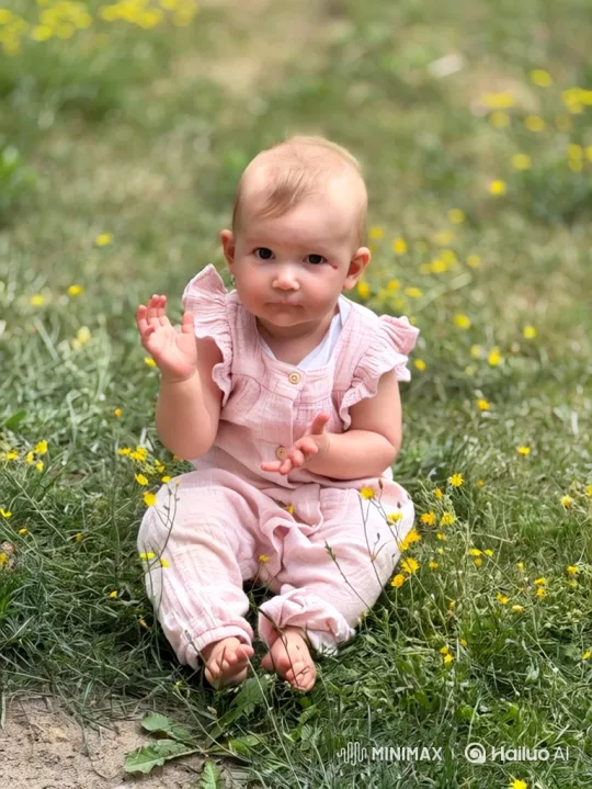 Baby in Meadow: Serene Moment with Nature – AI Generated Video | Hailuo AI