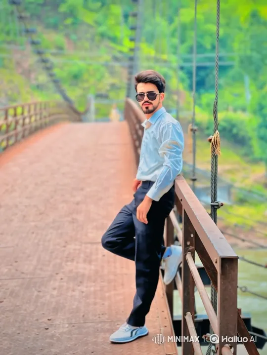 Couple Sharing a Romantic Moment on a Suspension Bridge – AI Generated Video | Hailuo AI