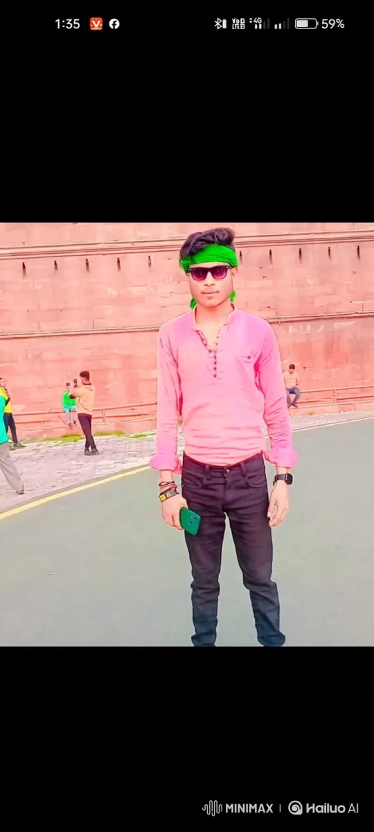 Young Man in Pink Shirt Watches Car at Fort Wall – AI Generated Video | Hailuo AI