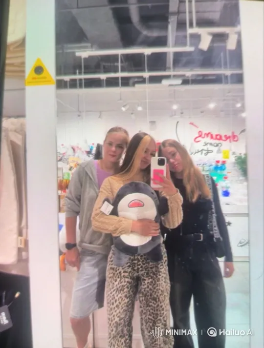Young Women Flee from Pig in Department Store – AI Generated Video | Hailuo AI