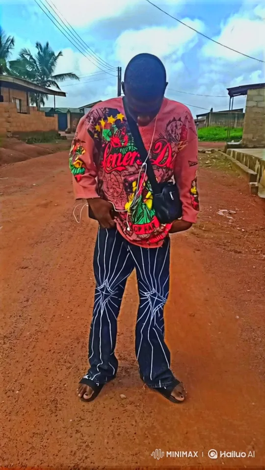 Man Stands Still as Lamborghini Drives By in Village – AI Generated Video | Hailuo AI