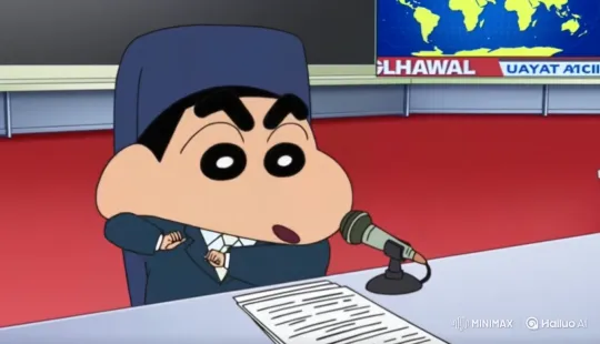 Young Cartoon Boy Mimics News Anchor on Slow News Day – AI Generated Video | Hailuo AI