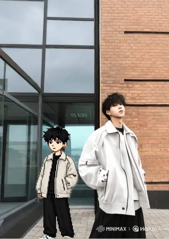Urban Dual: Real and Pixelated Worlds – AI Generated Video | Hailuo AI