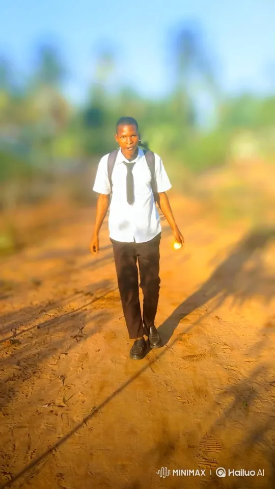Young Man Walks Along Dirt Road in School Uniform – AI Generated Video | Hailuo AI