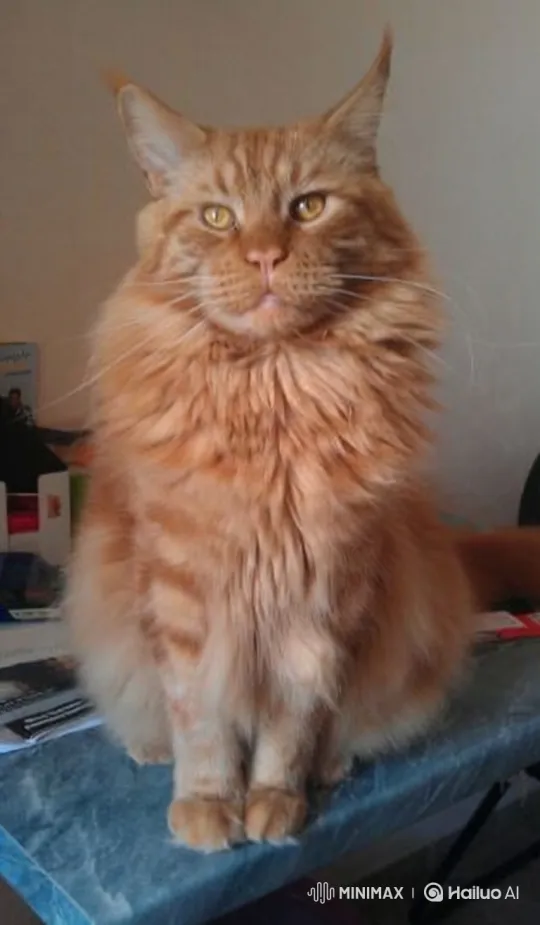 Ginger Cat Delights with Smiling Wave – AI Generated Video | Hailuo AI