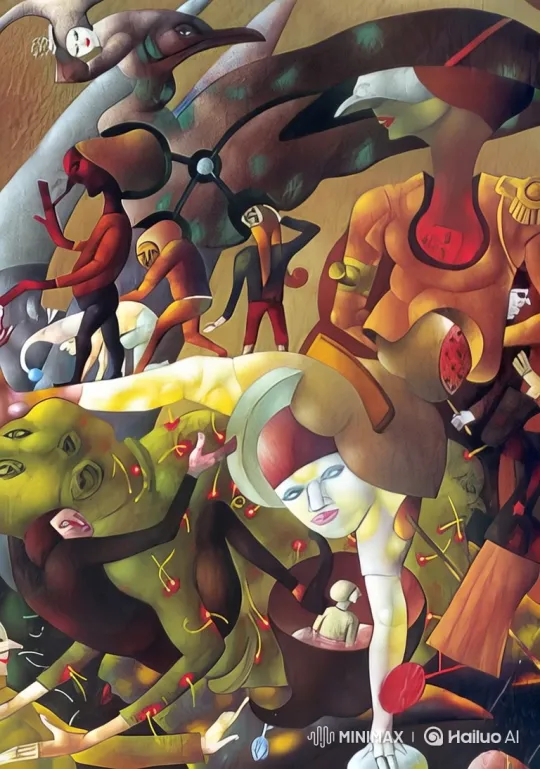 Surrealist Painting Comes Alive with Dynamic Camera Movement – AI Generated Video | Hailuo AI