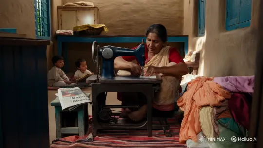 Resilient Mother Sewing for Her Children's Future – AI Generated Video | Hailuo AI