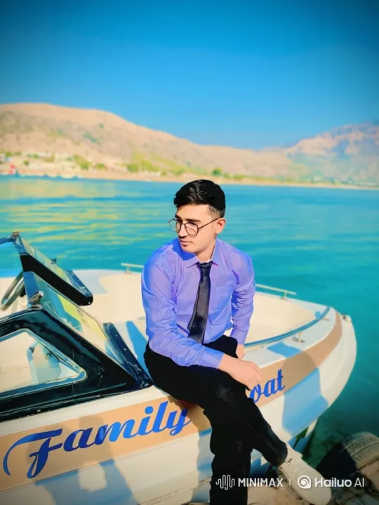 Young Couple Shares Serene Moment on Boat by Turquoise Water – AI Generated Video | Hailuo AI
