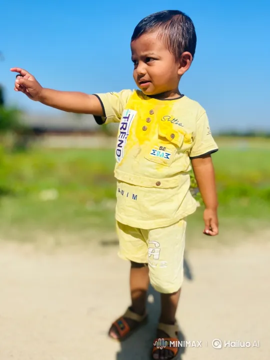 Children's Serene Encounter in Golden Hour Park – AI Generated Video | Hailuo AI