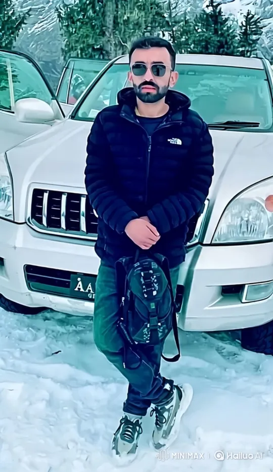 Man Yells at Woman in Snowy Landscape, She Runs Away – AI Generated Video | Hailuo AI
