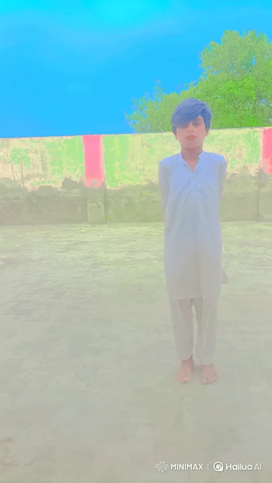 Boy Imagines Driving in a Courtyard Setting – AI Generated Video | Hailuo AI