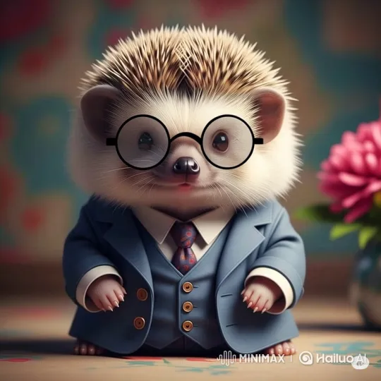 Philosophical Hedgehog in Thoughtful Suit Speaks – AI Generated Video | Hailuo AI