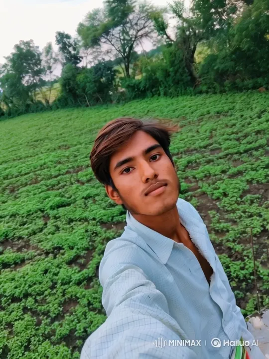 Young Man in Tranquil Countryside with Gentle Smile – AI Generated Video | Hailuo AI