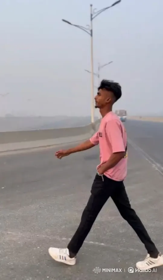 Young Man Enters Porsche on Bridge, Drives Away – AI Generated Video | Hailuo AI