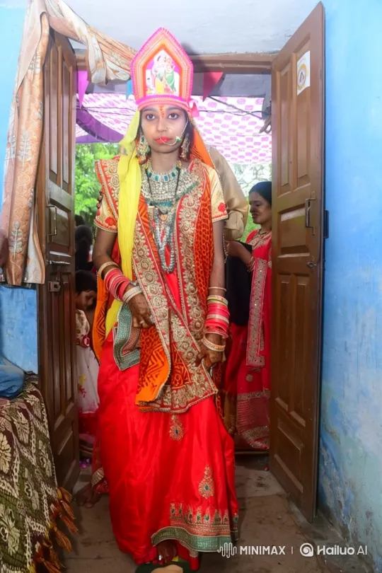 Traditional Woman Approaches Modern SUV at Doorway – AI Generated Video | Hailuo AI