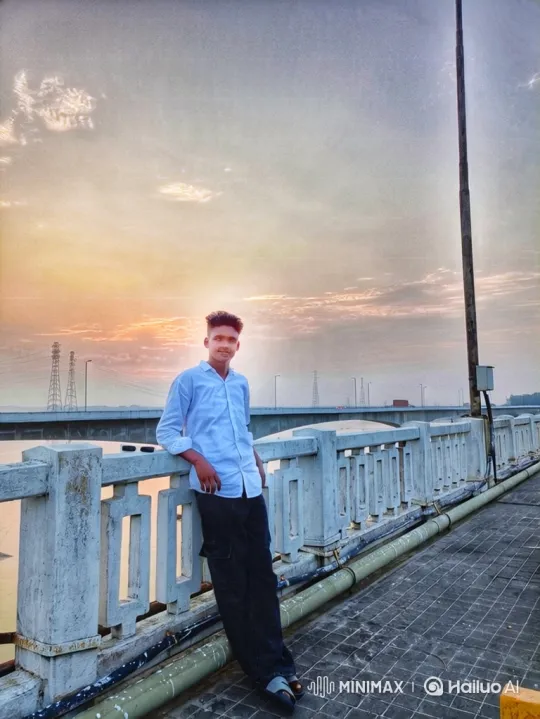 A Young Couple Shares a Silent Moment on a Bridge at Dusk – AI Generated Video | Hailuo AI