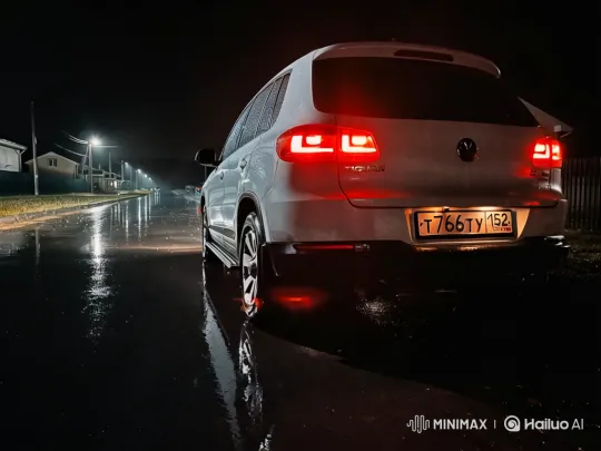 White SUV Speeds Through Dark Pine Forest – AI Generated Video | Hailuo AI
