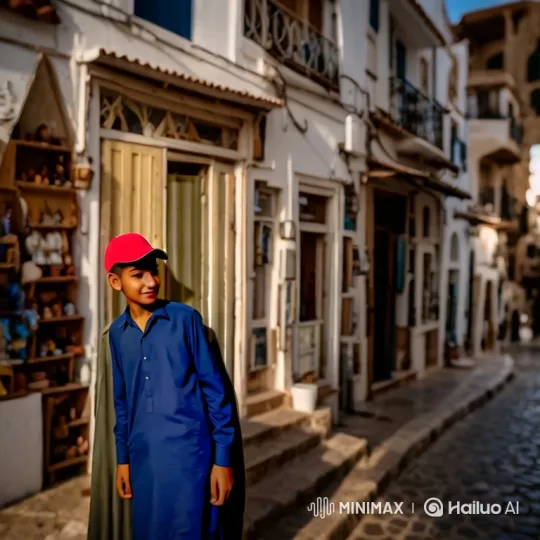Young Boy Drives Porsche Down Historic Cobblestone Street – AI Generated Video | Hailuo AI