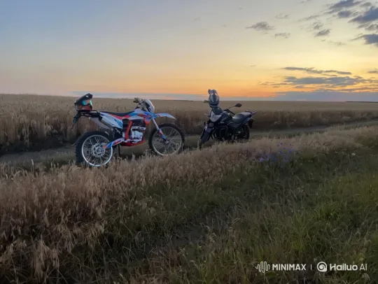 Motorcycles to Earth from Space: A Sunset Journey – AI Generated Video | Hailuo AI