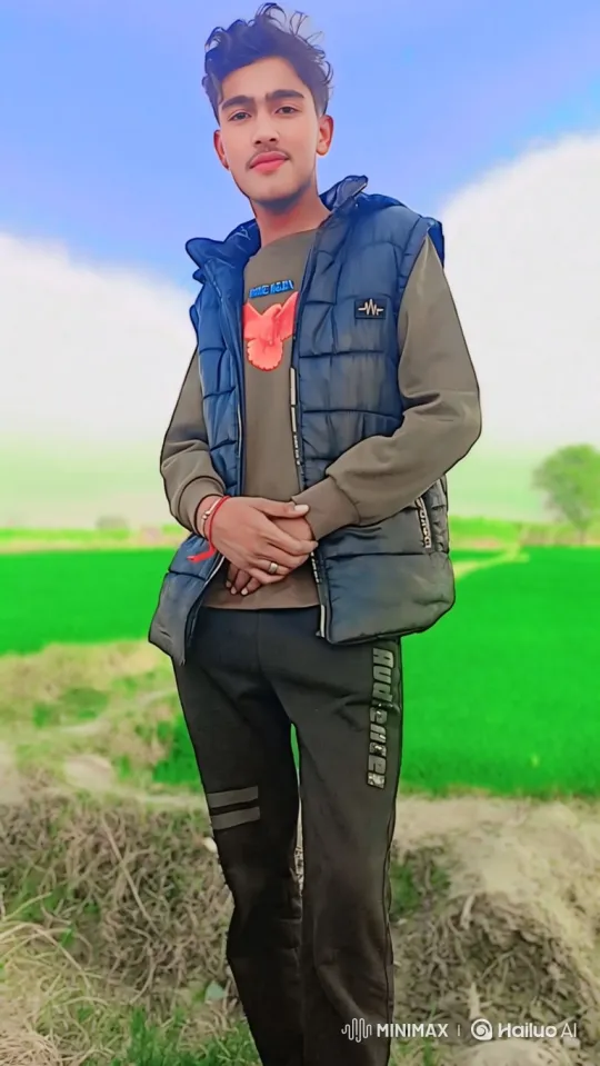 Young Man in Serene Field with Gentle Breeze – AI Generated Video | Hailuo AI