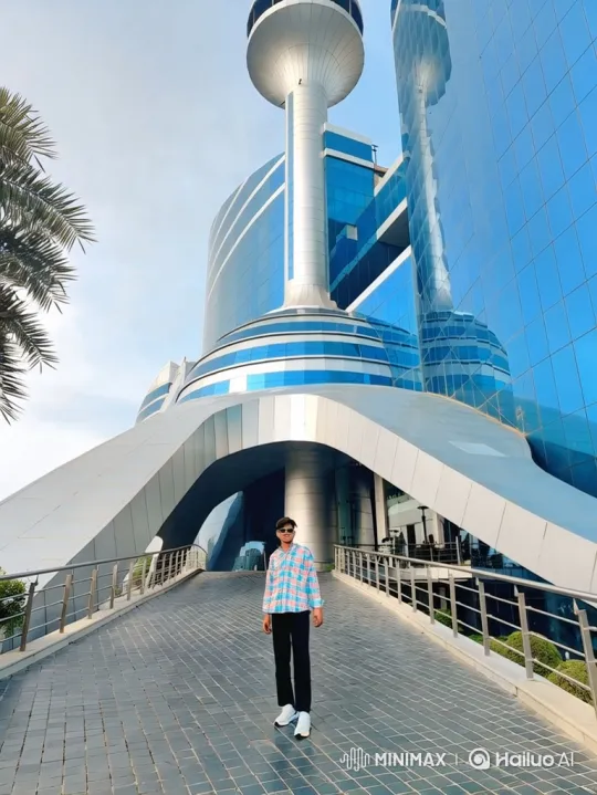 Young Man Enters Luxury Sedan in Modern Architectural Setting – AI Generated Video | Hailuo AI