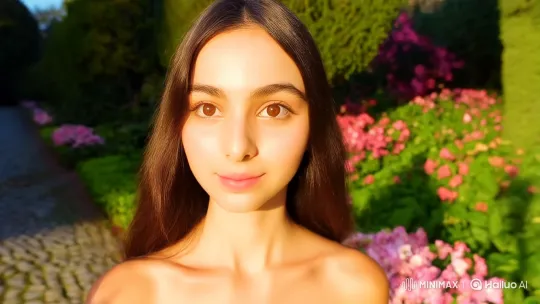Ethereal Beauty in a Serene Garden Setting – AI Generated Video | Hailuo AI