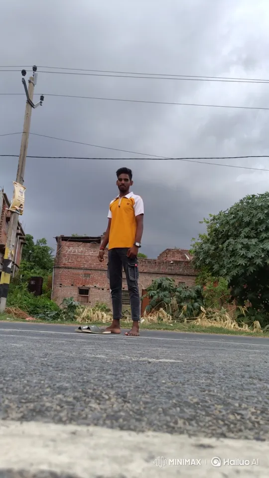 Young Man Meets Elderly Gentleman on Stormy Road – AI Generated Video | Hailuo AI