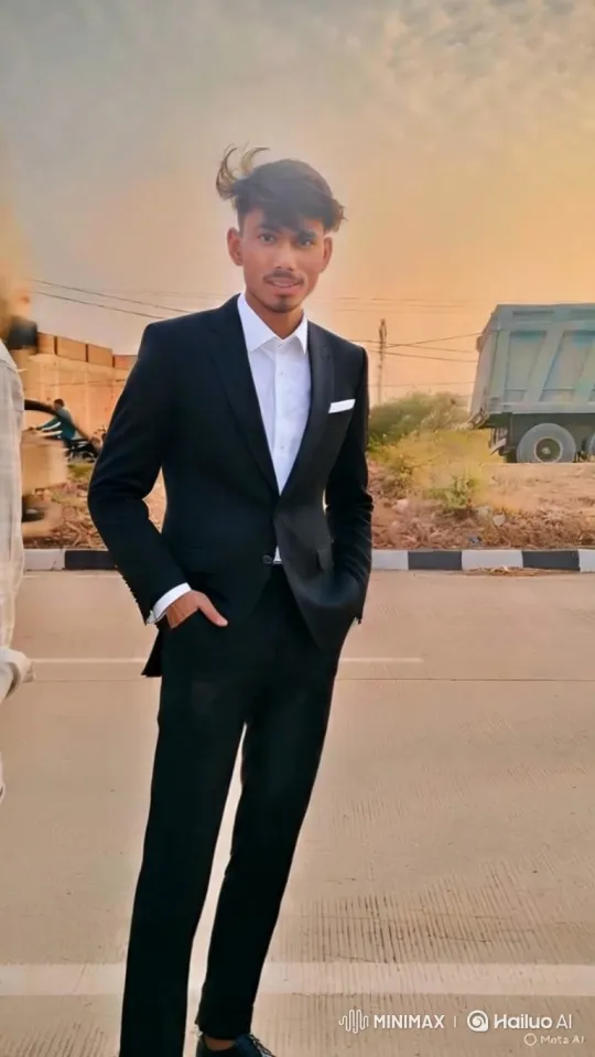 Young Man in Black Suit Approaches Lamborghini Veneno – AI Generated Video | Hailuo AI